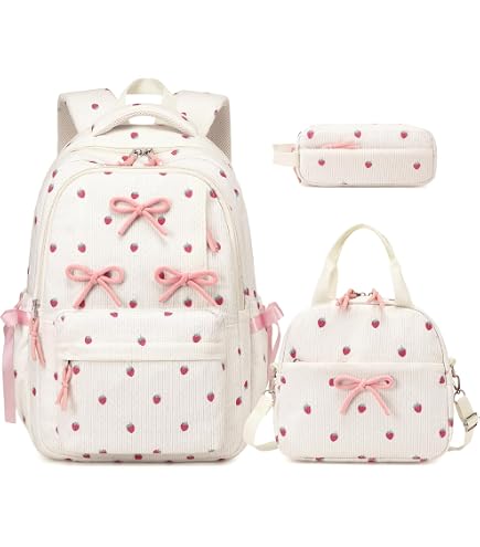 Amazon.com | Lroiutian Corduroy 3in1 Backpack Set for Girls  display picture 2