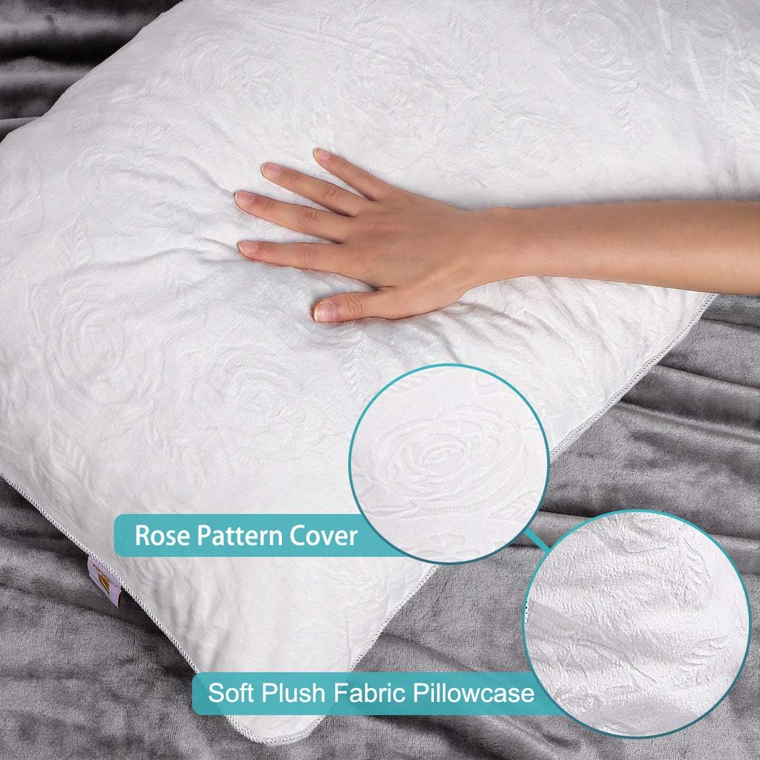 PiccoCasa Shredded Memory Foam Pillow for Sleeping, Adjustable Loft Pillow for Stomach Side Back Sleepers, Super Soft Washable Removable Plush Cover, with Extra Filling, King 1 Pack: Kitchen & Dining