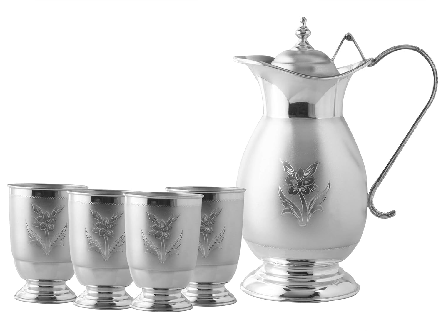 PRD CARATCAFE Pure Silver 925 Jug Glass Set for Everyday Use. Net