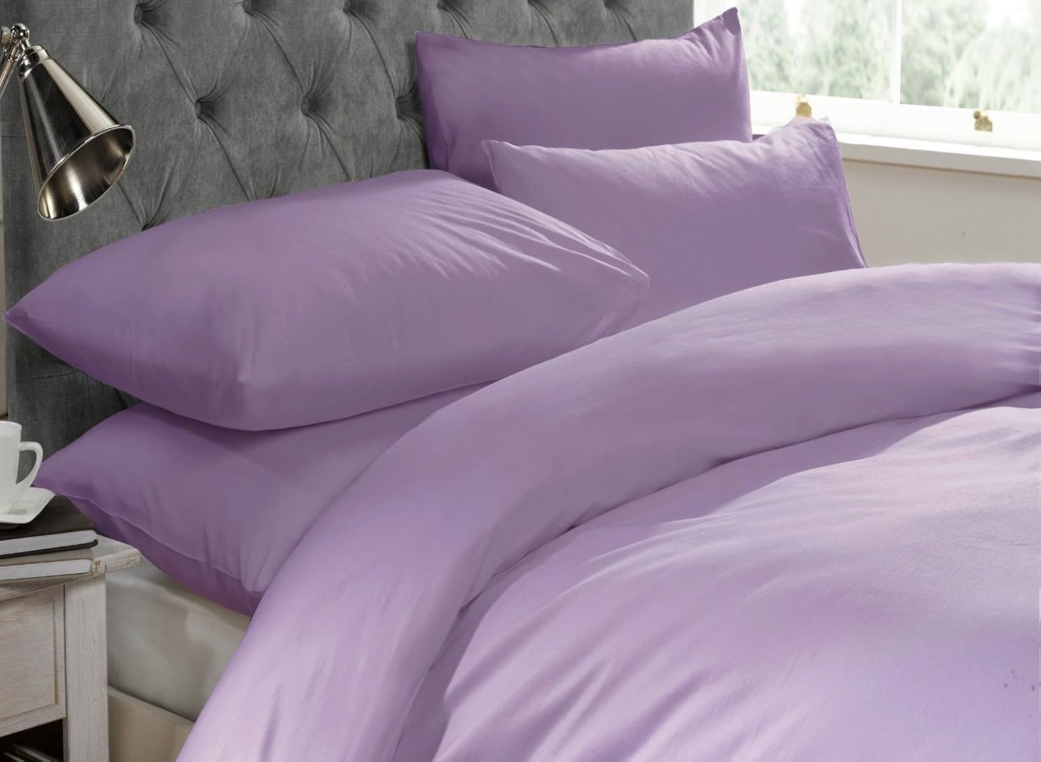 Plain Duvet Cover Set with Pillow Case Quilt Cover Bed Set in Different