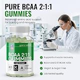 Gains Nutrition GN BCAA Gummies 60 ct 1000mg 2:1:1 Vegan Apple view 10