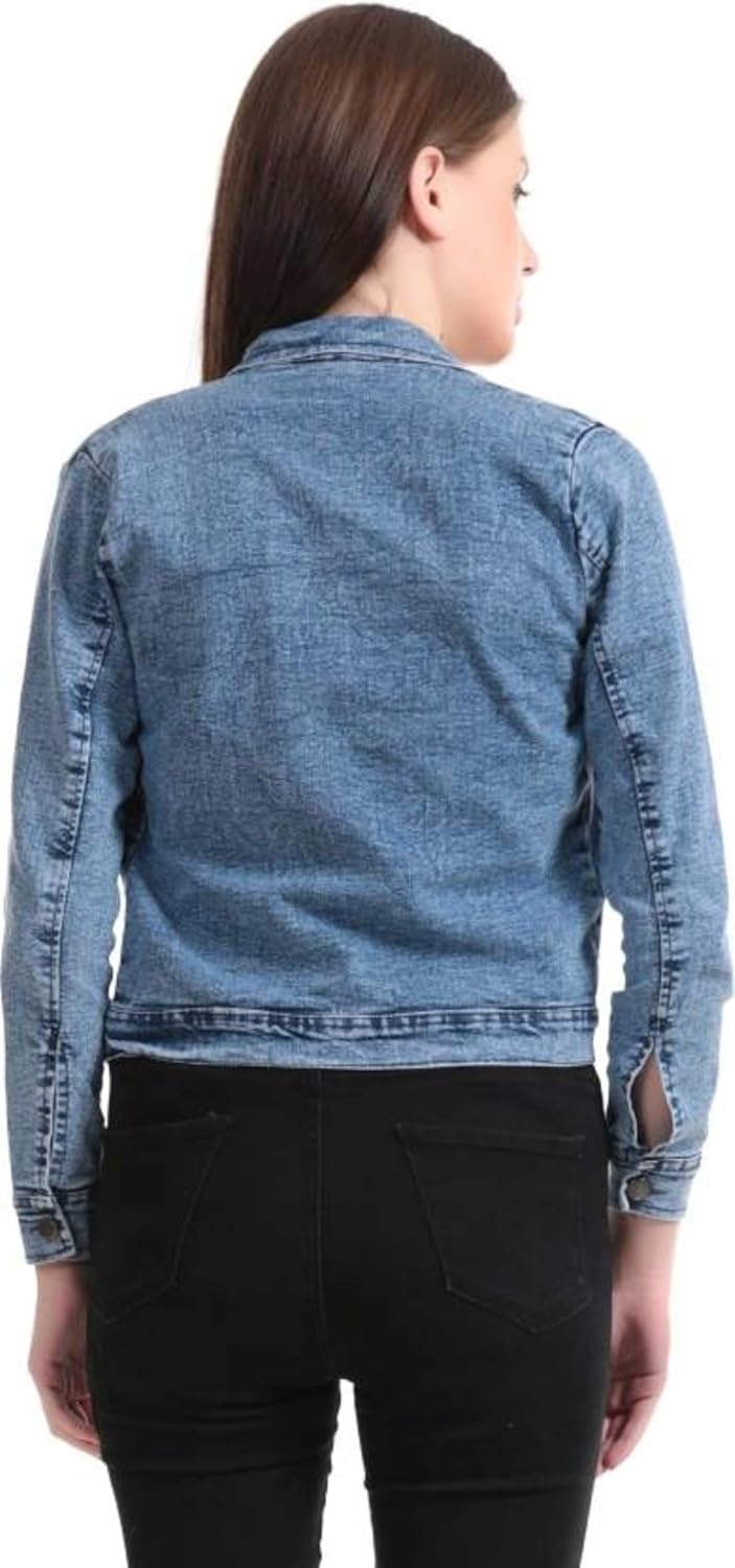 c.cozami full sleeves solid women denim jacket