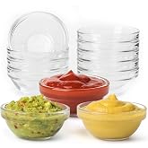 12 Pack Small Glass Bowls,Mini Glass Prep Bowls,1.5oz Small Ramekins,Stackable Condiment Containers,Clear Glass Ingredient Bowls,for Prep Dips,Ice Cream,Snacks,Candy Meal Prep Bowls,Dessert Bowls