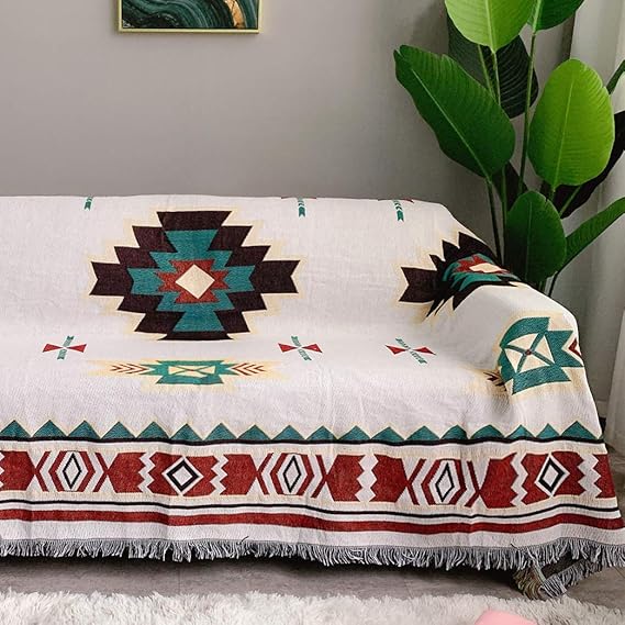 AIVIA Southwestern Aztec Decor Throw Blanket for Home