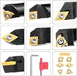 Donken 12mm Lathe Turning Tool Set 7 pcs Carbide Inserts Holder Wrenches view 3