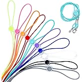 UMBERLOVER 10 Pack Face Mask Lanyard for Kids Adults, Unisex Adjustable Length Elastic Strap Convenient Neck Cord Slider Retainer Pressure Relief Ear Loop Extender Holder for Men Women
