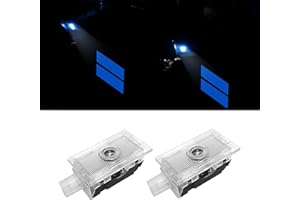 YOSRTER 2PCS Door Lights Logo for Dodge Charger Accessories LED Ghost Shadow Welcome Puddle Projection Lamps for Dodge Charger Interior Accessories(Blue Double Stripe)