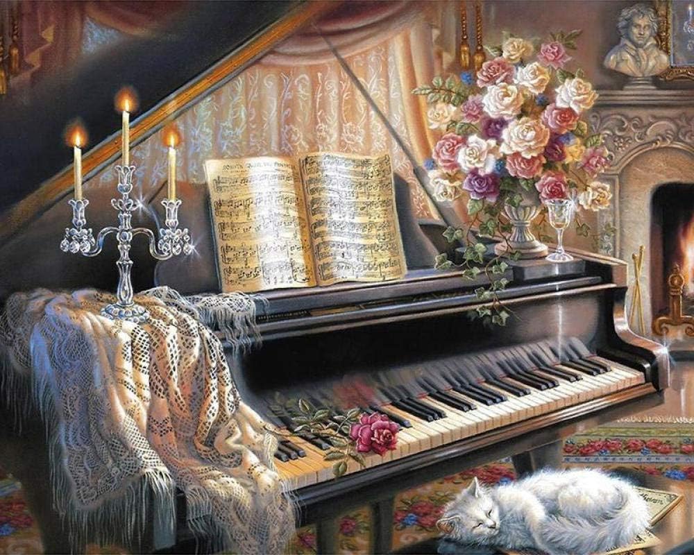 Puzzle Jigsaw Puzzle for Adults or Kids Game for Explore Creativity and Problem Solving - Old Piano - 500 Tablets