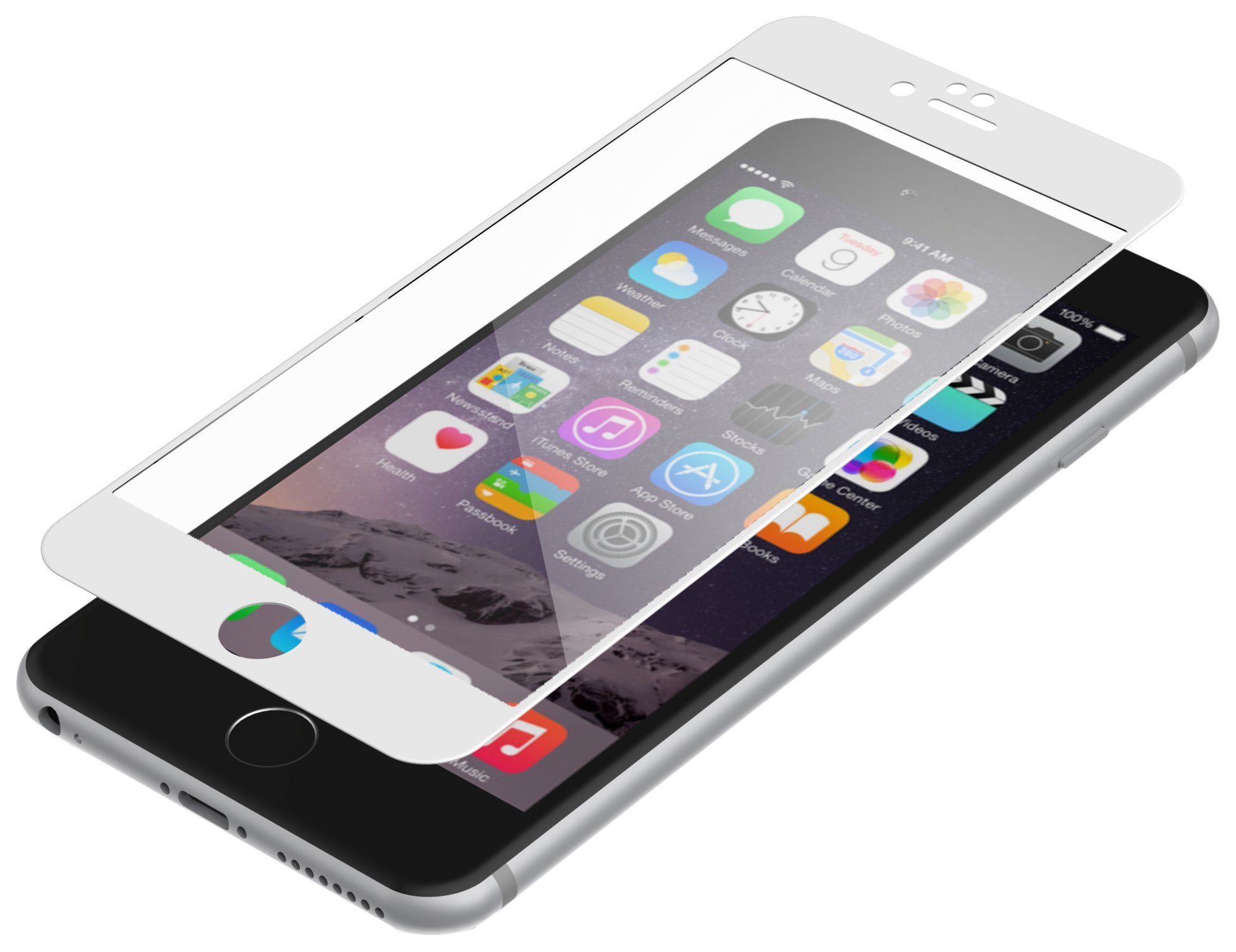 ZAGG InvisibleSHIELD Glass Contour Screen Protector for iPhone 6 Plus/6S Plus - White