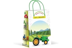 Premium Green Tractor Party Bags, Farm Party Favor Bags, New, Treat Bags, Gift Bags, Goody Bags, Party Favors, Party Supplies
