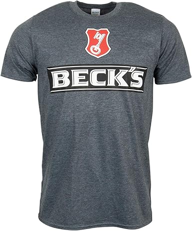 Becks Bier T Shirt Oberteil Logo Herren Damen Unisex Grau Amazon De Bekleidung