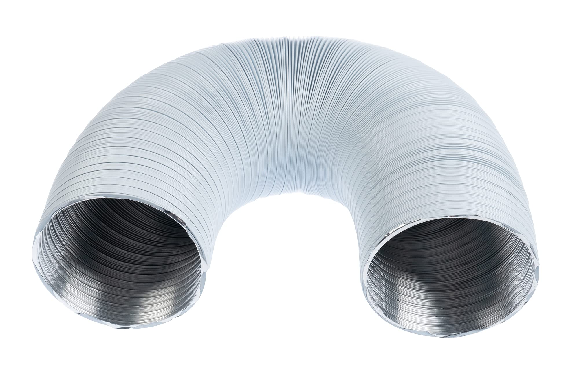 Steinberg14 Aluminium 100mm Flexible Ducting 1.5m - 4 inch Ducting for Air Conditioner - White Extractor Tube - Tumble Dryer Pipe - Duct for Cooling Ventilation and Air Conditioning Systems