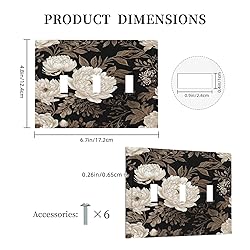 Xuejiaku Light Switch Cover Plate Black Gold