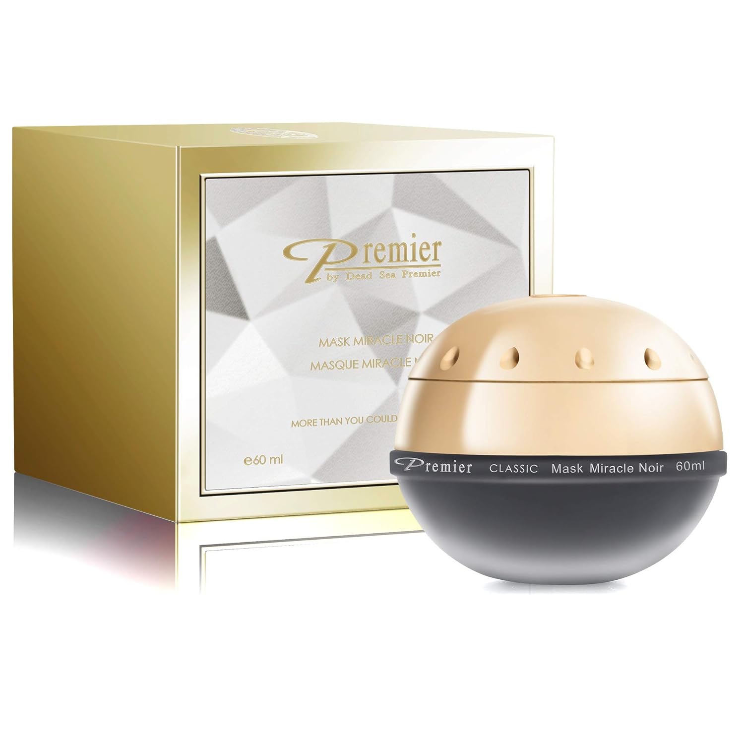 Premier Dead Sea Classic original Miracle Noir Mask, Age defying, detoxifying, hydrating, nourishing, exfoliating, anti oxidant All in one best mask 2.04 Fl oz.