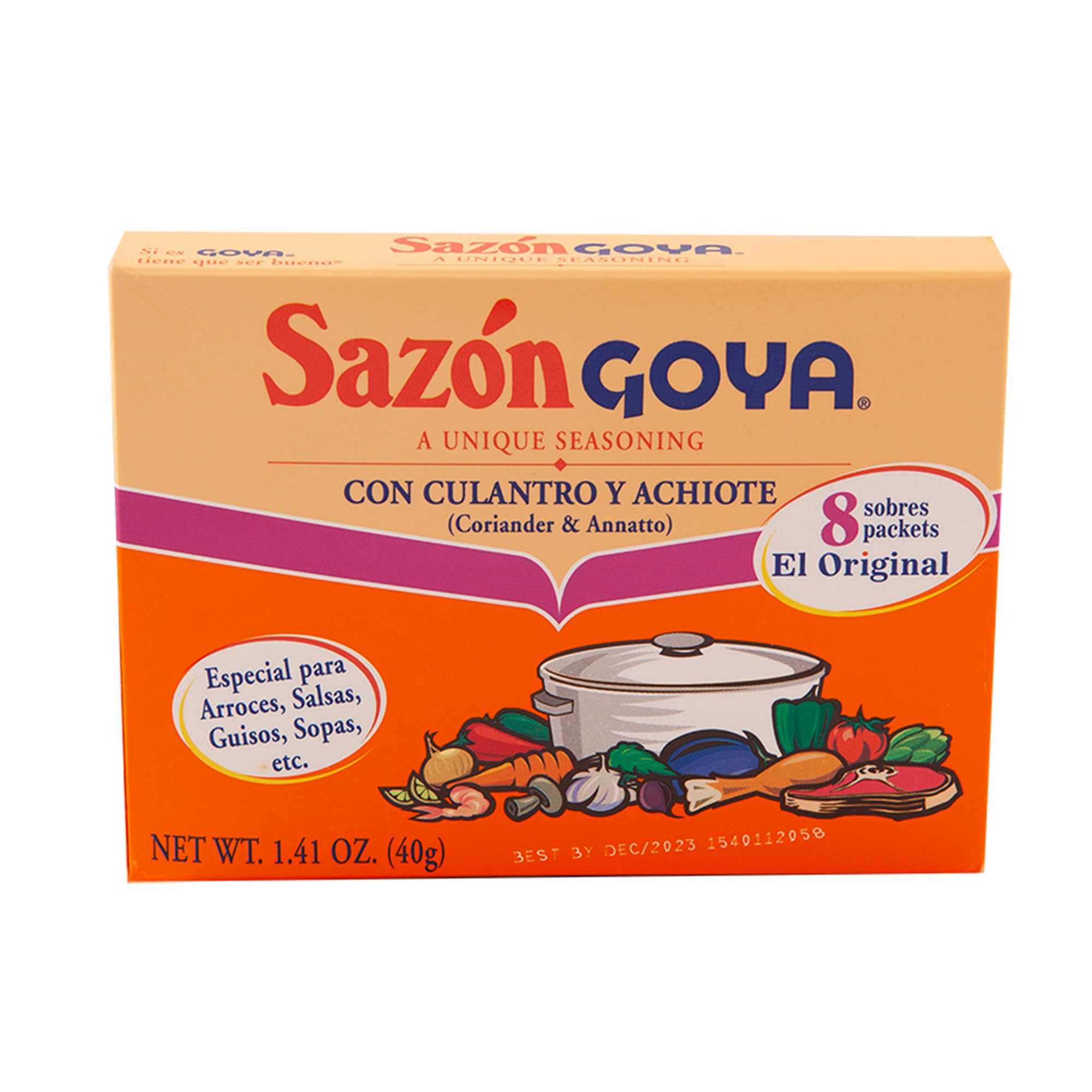 Goya Sazon Culantro y Achiote, 1.41-Ounce