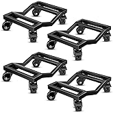KEDSUM Car Dolly Set of 4, 6000 LBS Wheel Dolly, Heavy Duty Vehicle Dollies, Double V-Shaped Design Used for Moving Cars, Tra