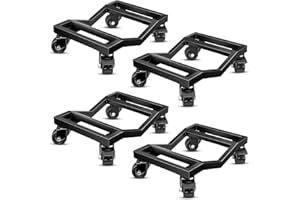 KEDSUM Car Dolly Set of 4, 6000 LBS Wheel Dolly, Heavy Duty Vehicle Dollies, Double V-Shaped Design Used for Moving Cars, Trailers, SUV, Motorcycles and Boats