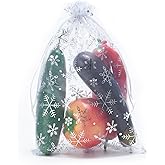 LOOKSGO 25 pcs 8x12 Inches Drawstring Organza Bags Wedding Party Favor Gift Candy Toys Makeup Pouches Gift Bag