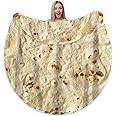 Bcareself Tortilla Blanket Adult Size Giant Double Sided for Kids Funny Realistic Food Personalized Throw Blanket Novelty Gift for Everyone 300 GSM Soft Flannel 60 inches Yellow
