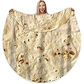 Bcareself Tortilla Blanket Adult Size Giant Double Sided for Kids Funny Realistic Food Personalized Throw Blanket Novelty Gift for Everyone 300 GSM Soft Flannel 60 inches Yellow