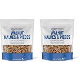Amazon Grocery, California Walnuts Halves and Pieces, 16 ounce (Pack of 2)
