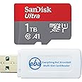SanDisk 1 Terabyte Ultra Class 10 Memory Card 1TB Memory Card for OLED Nintendo Switch Gaming Console (SDSQUA4-1T00-GN6MN) UHS-I Bundle with (1) Everything But Stromboli SD & MicroSDXC Card Reader