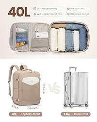 LOVEVOOK 40L Travel Backpack for Women&Men,Personal