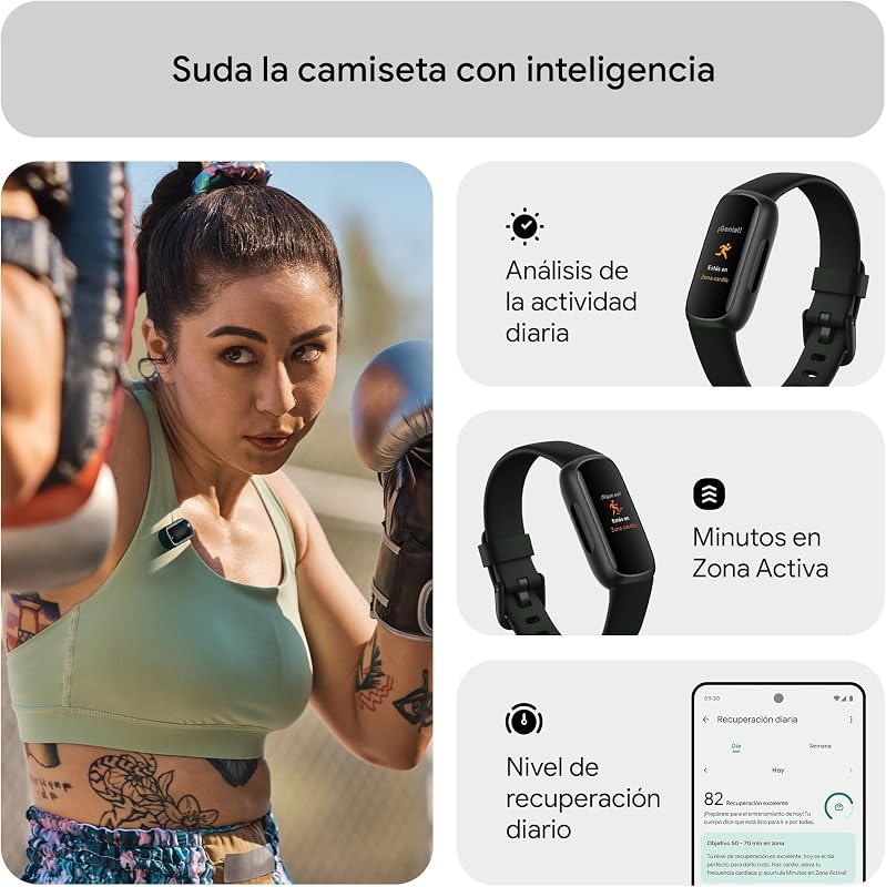 Fitbit inspire 3, a pulseira de saúde e atividade física com bateria de até 10 dias e compatível com android e ios, preta