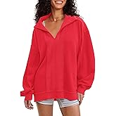 Gacaky Sweatshirt for Women Oversized Casual Open Neck Sweaters Hoodies Comfy Fall Pullover Tops Fashion Outfits Clothes