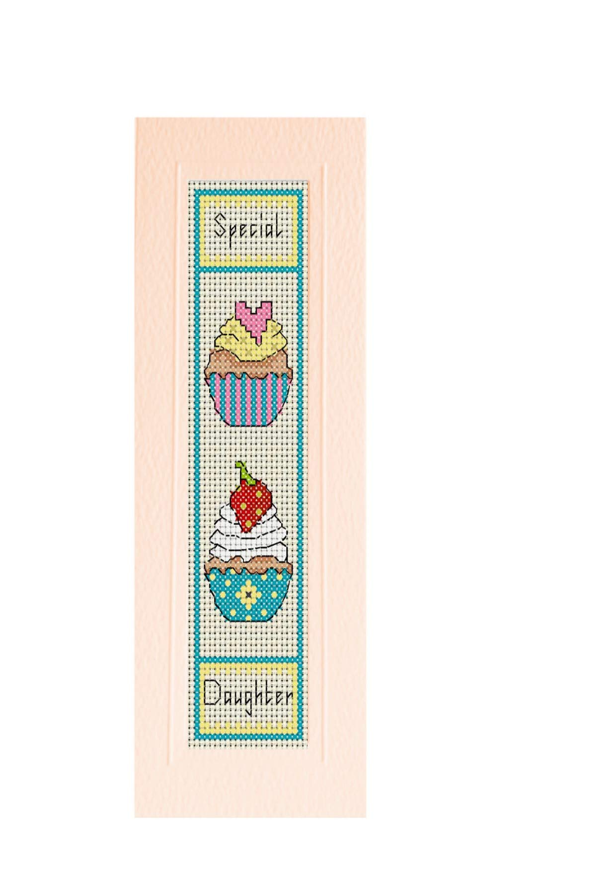 Daisy Hill Designs Special Daughter, 16 count cross stitch bookmark kit, Cream Bookmark