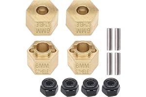 GTHELE Brass Wheel Hex Hub 6mm(+1.5mm) Extenders Adaptor Set for 1/18 TRX4M Upgrade Parts RC Crawler Car