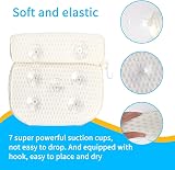 AIBAOBAO Bath Pillow for Head Neck Shoulder 4D Air Mesh 7 Suction Cups Hot Tub view 5