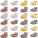 PH PandaHall 80pcs Cat Spacer Beads 4 Colors Tibetan Antique Jewelry Beads Alloy Animal Shaped Beads Looes Beads Craft Beads for Making Bracelet Necklace Earrings Craft Jewelry