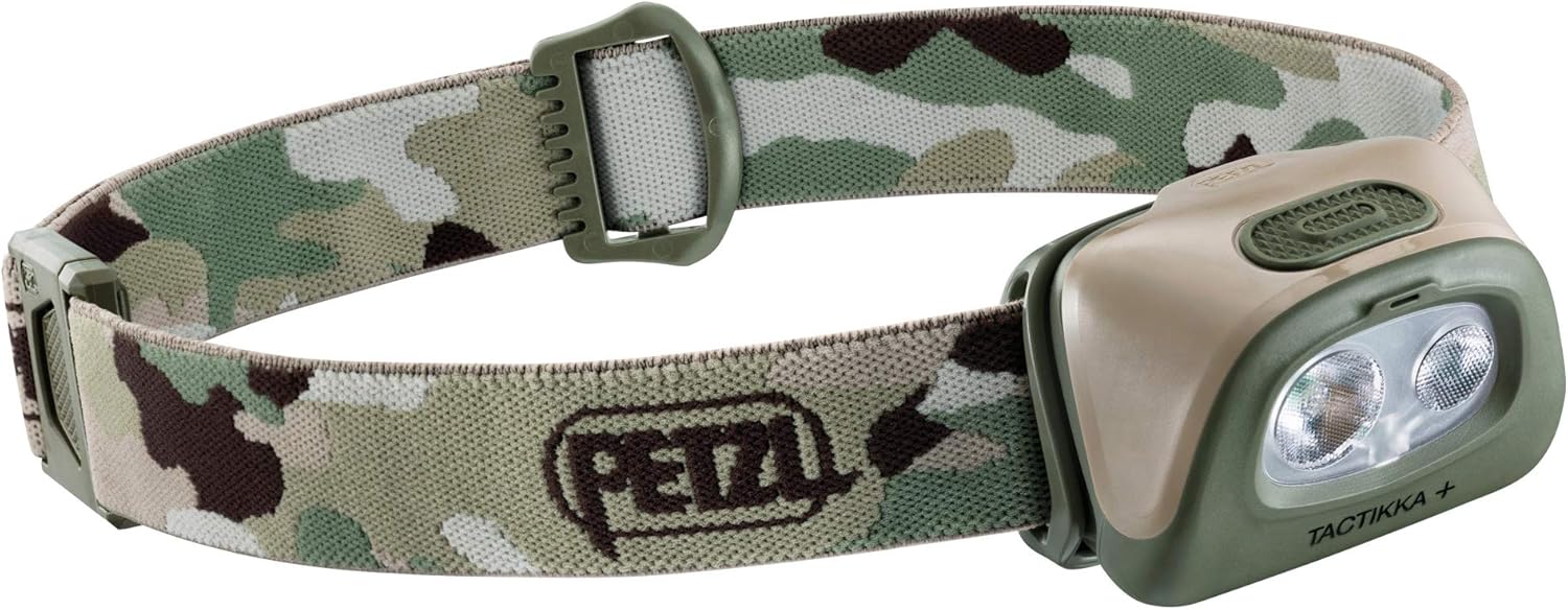 PETZL, TACTIKKA + Headlamp, 350 lumens, Ultra-Compact Headlamp, Camo : Sports & Outdoors