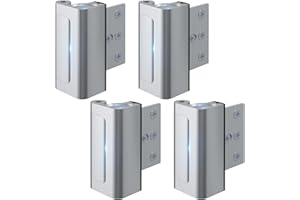 RERISHOM 4 Pack Home Security Door Lock Withstand 800 lbs for Inward Swinging Door,Door Reinforcement Lock with 8 Screws to Prevent Unauthorized Entry,Extra Security Door Locks for Home Security and Privacy