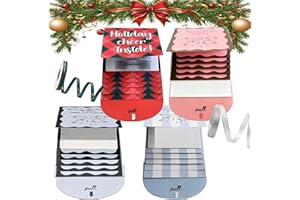 GIFSKIU Handmade Christmas Surprise Gift Card Booklet, Unique Multiple Waterfall Christmas Gift Card Book Holder Sleeve Merry Money Cash Flip Giftcard Book Envelope with Slot Multi Birthday Xmas Gifts(Mix1)