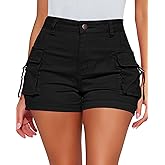 luvamia Cargo Shorts for Women Trendy High Wasited Casual Summer Stretchy Utility Cut Off Shorts with Pockets