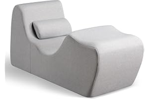 ZINUS Lotus Zero Gravity Chaise Lounger, Foam Recliner for Living Room, Ergonomic Positioning for Better Relaxation, Pillow Included, No Assembly, Light Grey