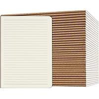 ZCZN 36 Pack A5 Lined Notebook, Jounural Kraft Notebooks 60 Pages(30 Sheets), 8.15 * 5.5 Inches Notebooks Bulk, Diary, Subjec