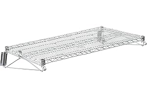 Express KitchQuip Heavy Duty Chrome Wire Storage Wall Shelf (21" x 30")