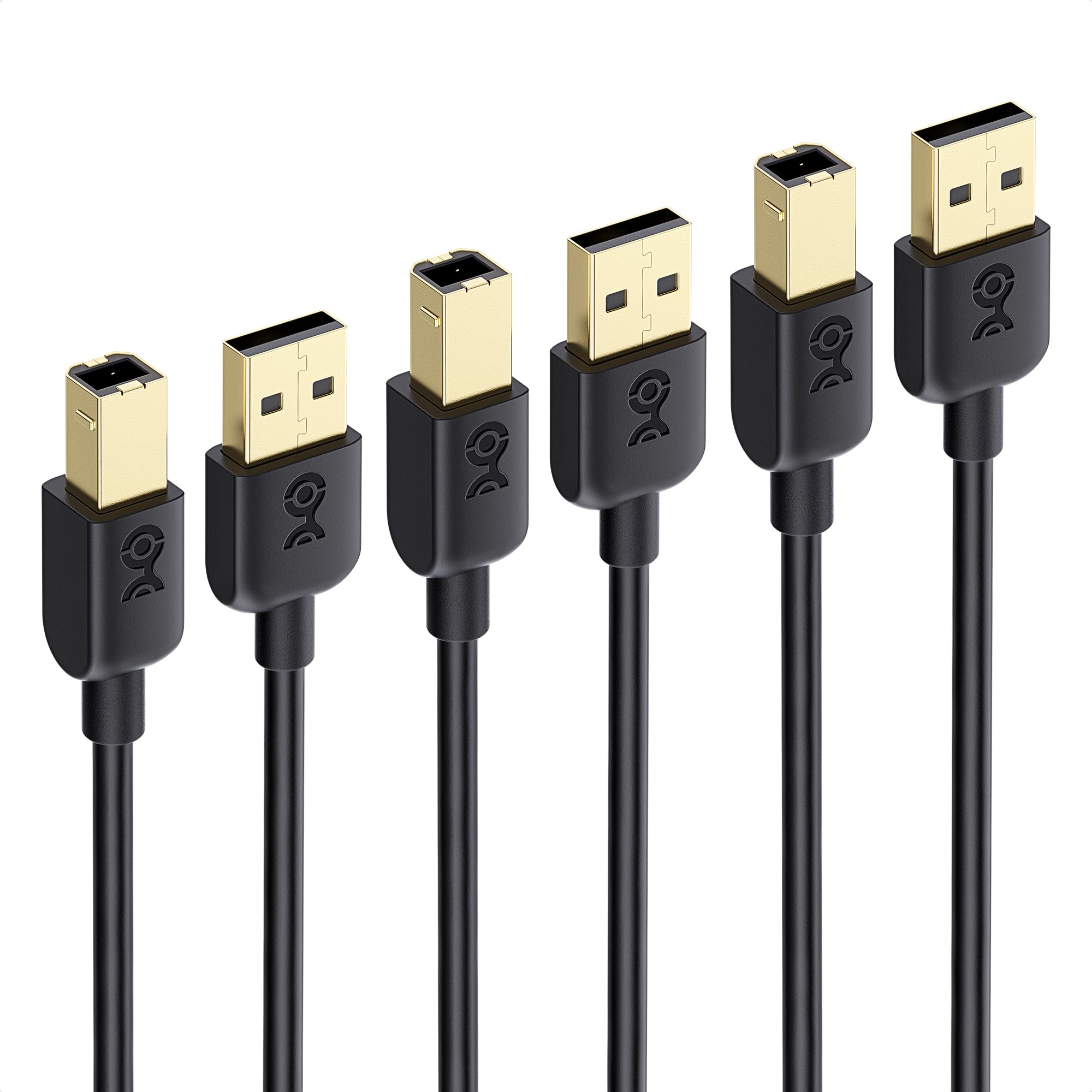 Cable Matters3-Pack USB 2.0 Type A to Type B Cable 6 Ft