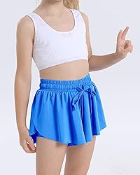 KEREDA Girls Flowy Shorts,Butterfly Shorts for Teen