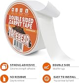 TAPEBEAR Heavy-Duty Double Sided Carpet Tape 50mm x 18m White view 2