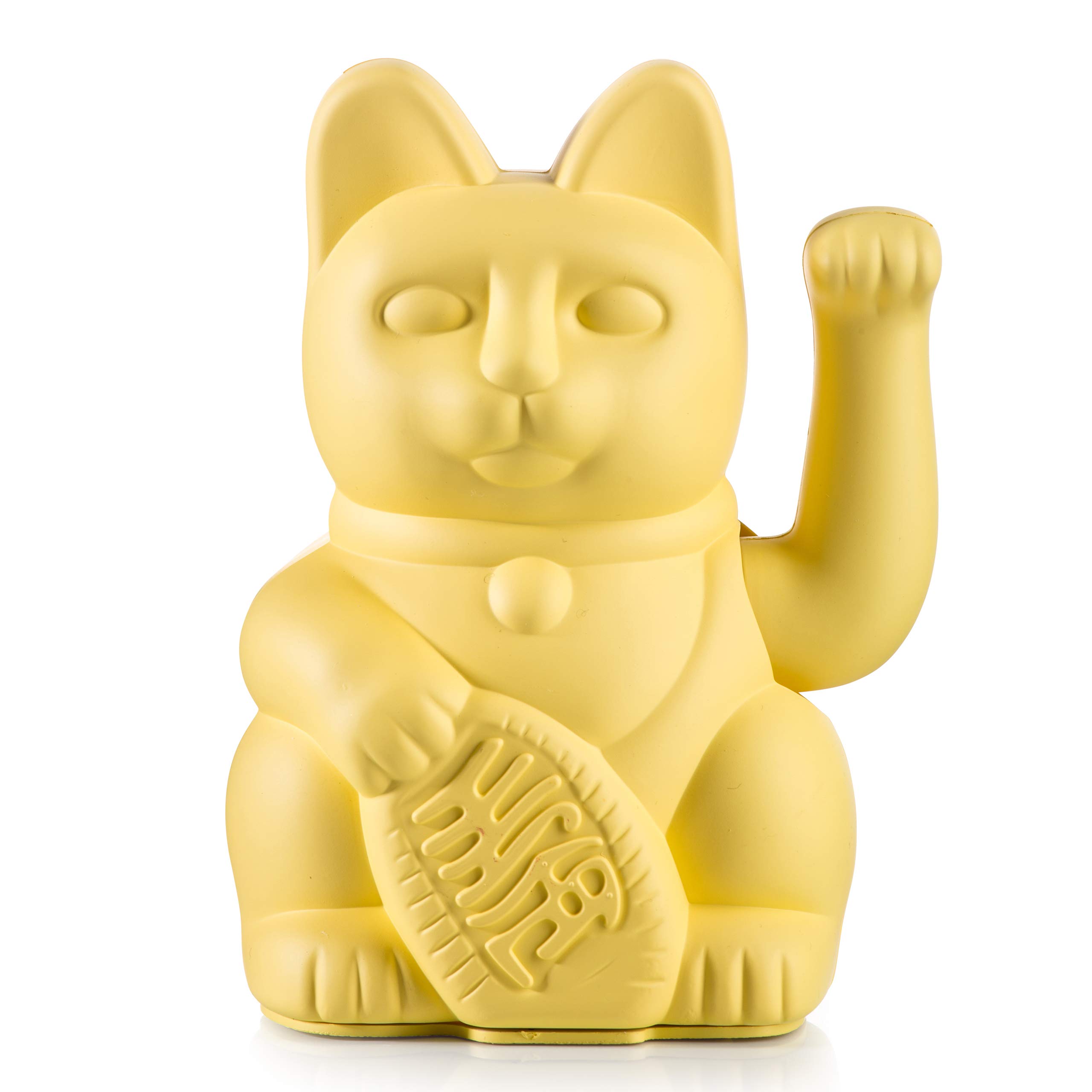 Lucky Cat - Waving Cat, Plastic, yellow, ca. 15 x 10,5 cm — image 1