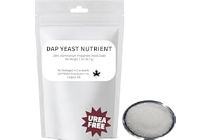 Yeast Nutrient 100% DAP - 2 Oz (56.7 g) - Food Grade Diammonium Phosphate (DAP) - Use in Winemaking Brewing Beer Mead Cider Kombucha Baking Bread Dough Conditioner - Sold by CAPYBARA Distributors Inc.
