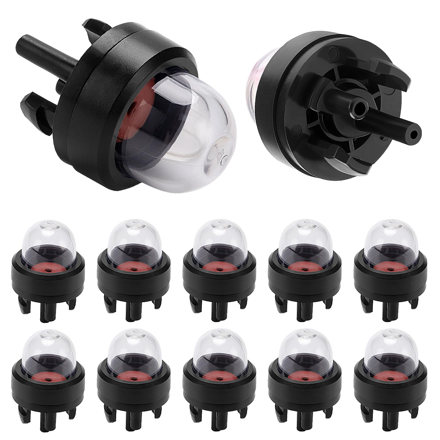 VooGenzek 10 PCS Snap-in Primer Bulb Pump, General Snap-in Oil Bubble Primer, Replace Snap in Primer Bulb Fit, for Various Chainsaw Strimmer Carburettor Spare Parts Pack