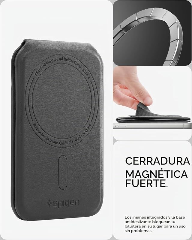 Slim Fold MagFit Cartera MagSafe con Soporte, Tarjetero MagSafe