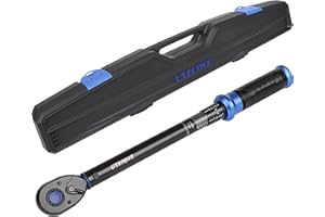 1/2-Inch Drive Click Torque Wrench, Dual-Direction Click Professional Torque Wrench 10-170FT.LB/13.6-230.5N.M, Dual Range Sca