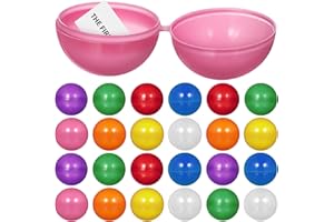 Garneck 25Pcs 5cm Plastic Hollow Raffle Balls Small Bingo Ball Bulk Colorful Party Game Balls for Voting Bingo and Table Activities for Entertaining Events and Gatherings