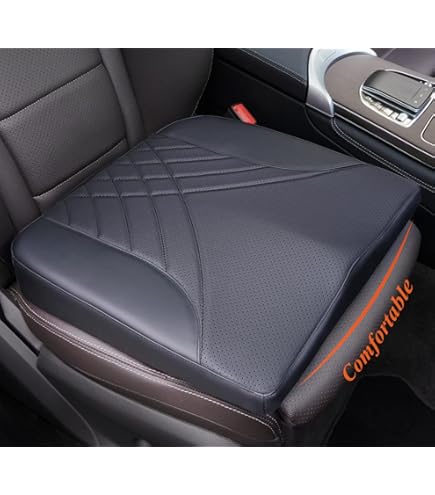Universal Car Seat Cover Set - Full Set Polyester Cushion Pads, Beige/Black, Fits Most Vehicles